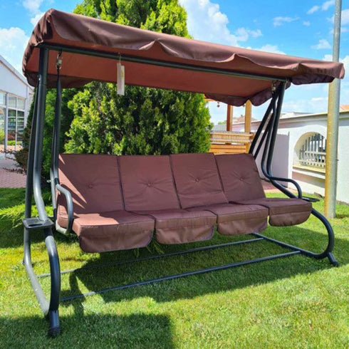 Ljuljaška četvorosed 2u1 braon 232x120x164cm C1107